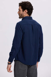 Camisa Hombre Franela Azul
