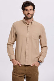 Camisa Hombre Franela Camel