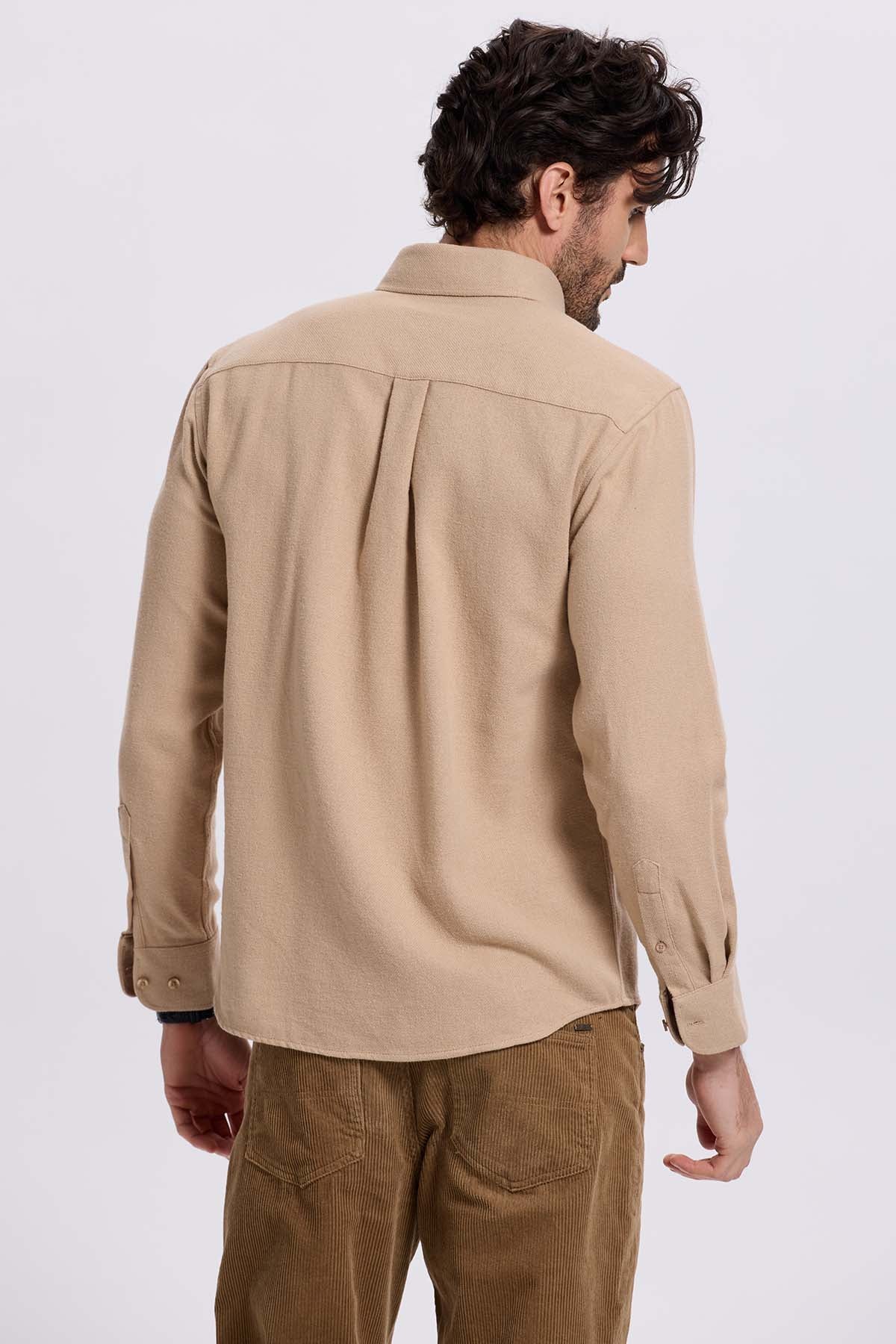 Camisa Hombre Franela Camel