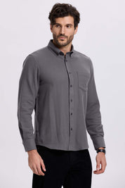 Camisa Hombre Franela Gris