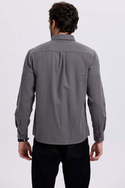 Camisa Hombre Franela Gris