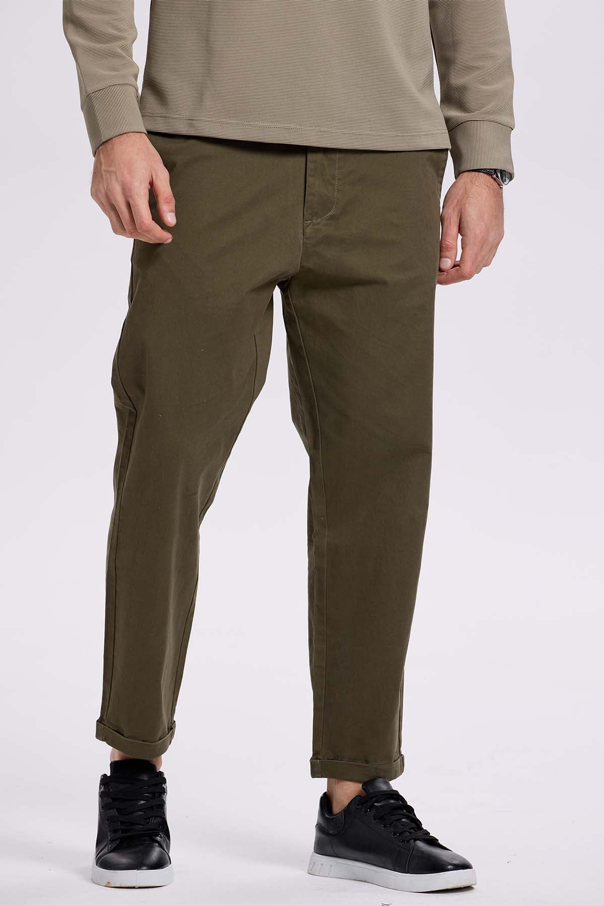 Pantalón Hombre Chino Roll Up Verde
