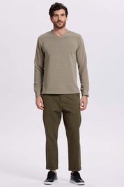 Pantalón Hombre Chino Roll Up Verde