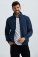 Polerón hombre full zipper azul