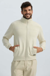Polerón Hombre Full Zipper Beige