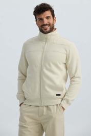 Polerón Hombre Full Zipper Beige