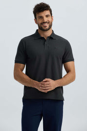 Polera Hombre Costura Negro