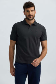 Polera Hombre Costura Negro