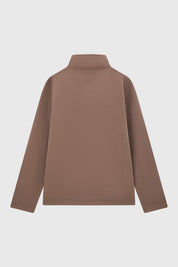 Polerón Hombre Half Zipper Liso Caqui
