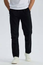Pantalón buzo hombre calce recto negro