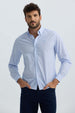 Camisa Hombre Rayas Celeste
