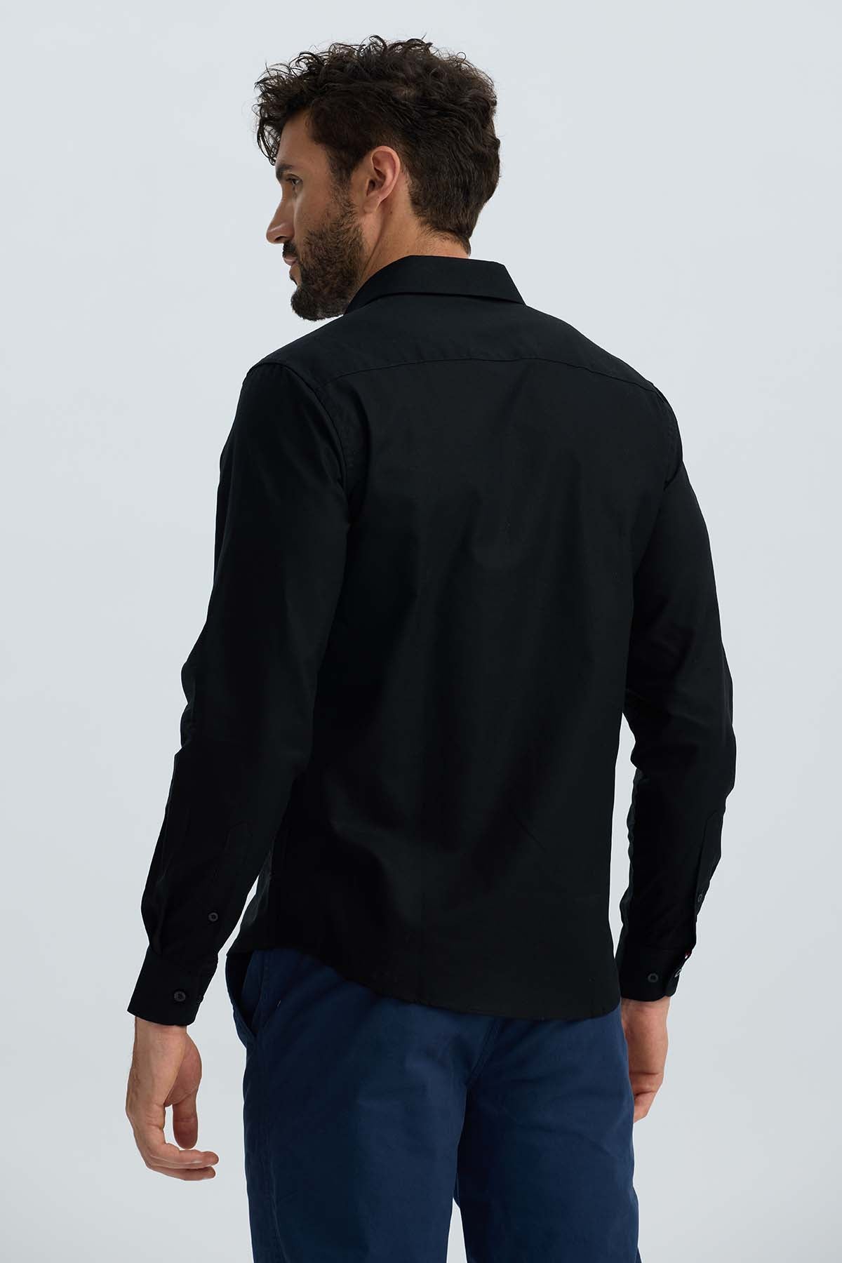Camisa Hombre Oxford Premium Negro