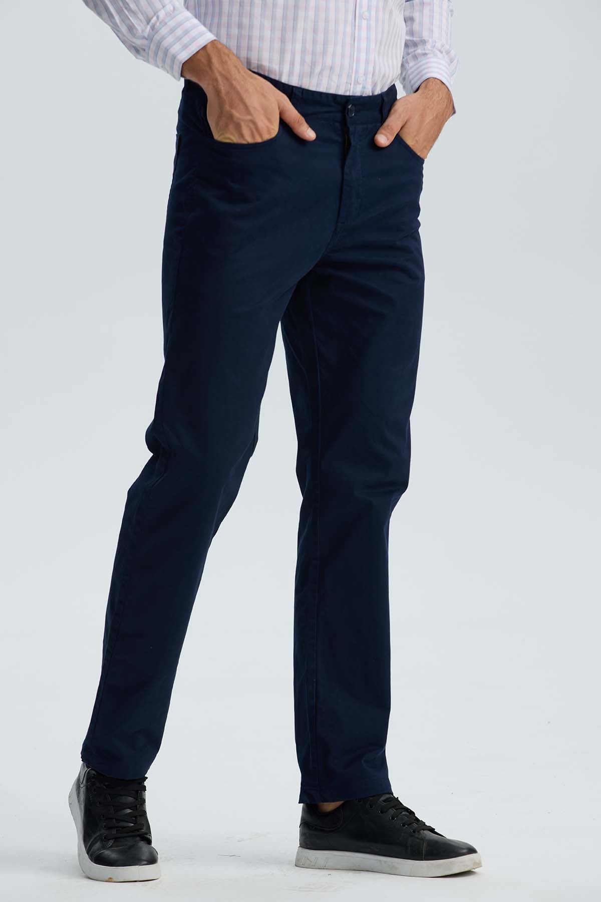 Pantalón Hombre Five Pocket Azul Marino