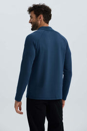 Polera Hombre Detalle Mangas Azul Marino