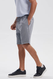 Bermuda Hombre Con Cordón Y Bolsillo Gris