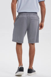 Bermuda Hombre Con Cordón Y Bolsillo Gris