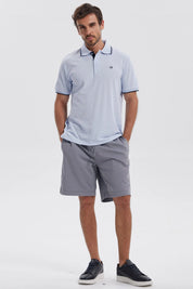 Bermuda Hombre Con Cordón Y Bolsillo Gris