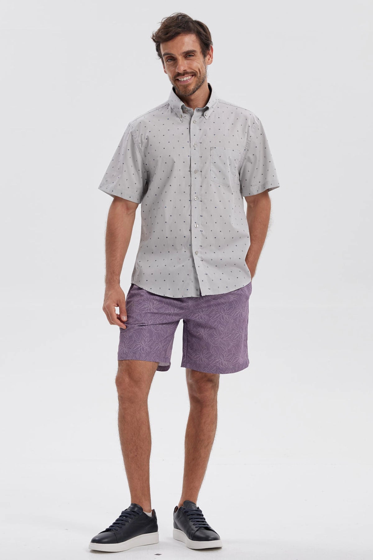 Short de Baño Hombre Print Rojo