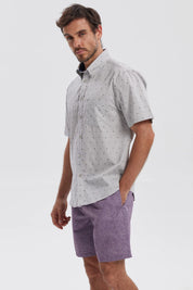 Camisa Hombre Mini Print Gris