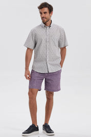Camisa Hombre Mini Print Gris