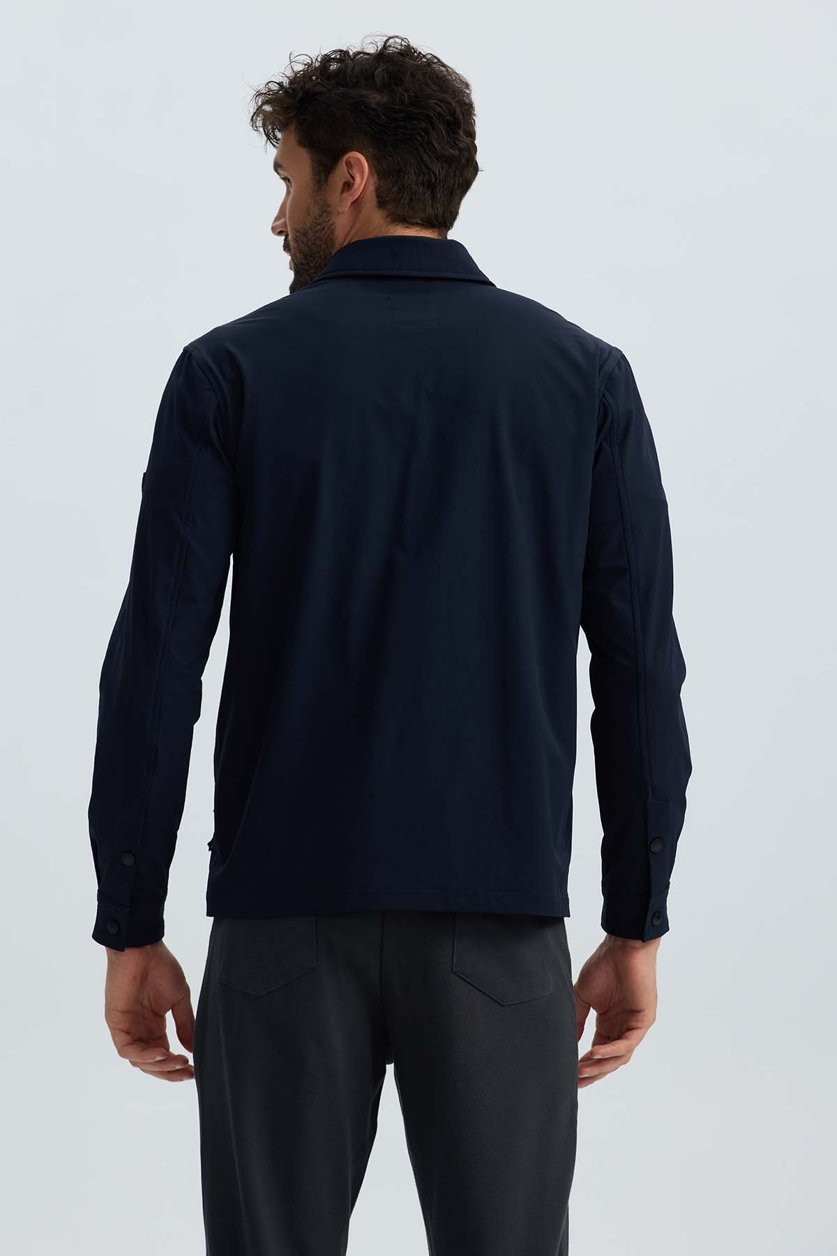 Chaqueta Hombre Detalle Azul Marino