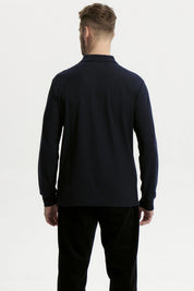 Polera Hombre Pique Básica Azul Marino