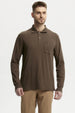 Polera Hombre Pique Básica Verde Olivo