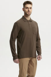Polera Hombre Pique Básica Verde Olivo