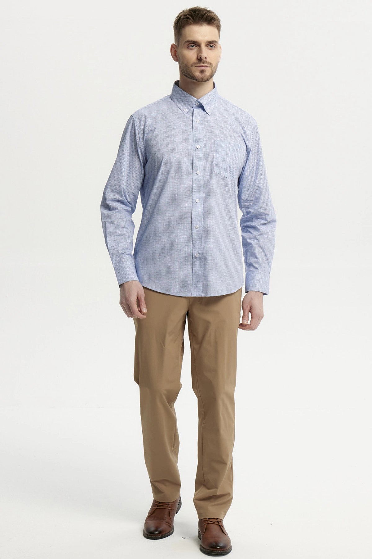 Camisa Hombre Fantasía Azul