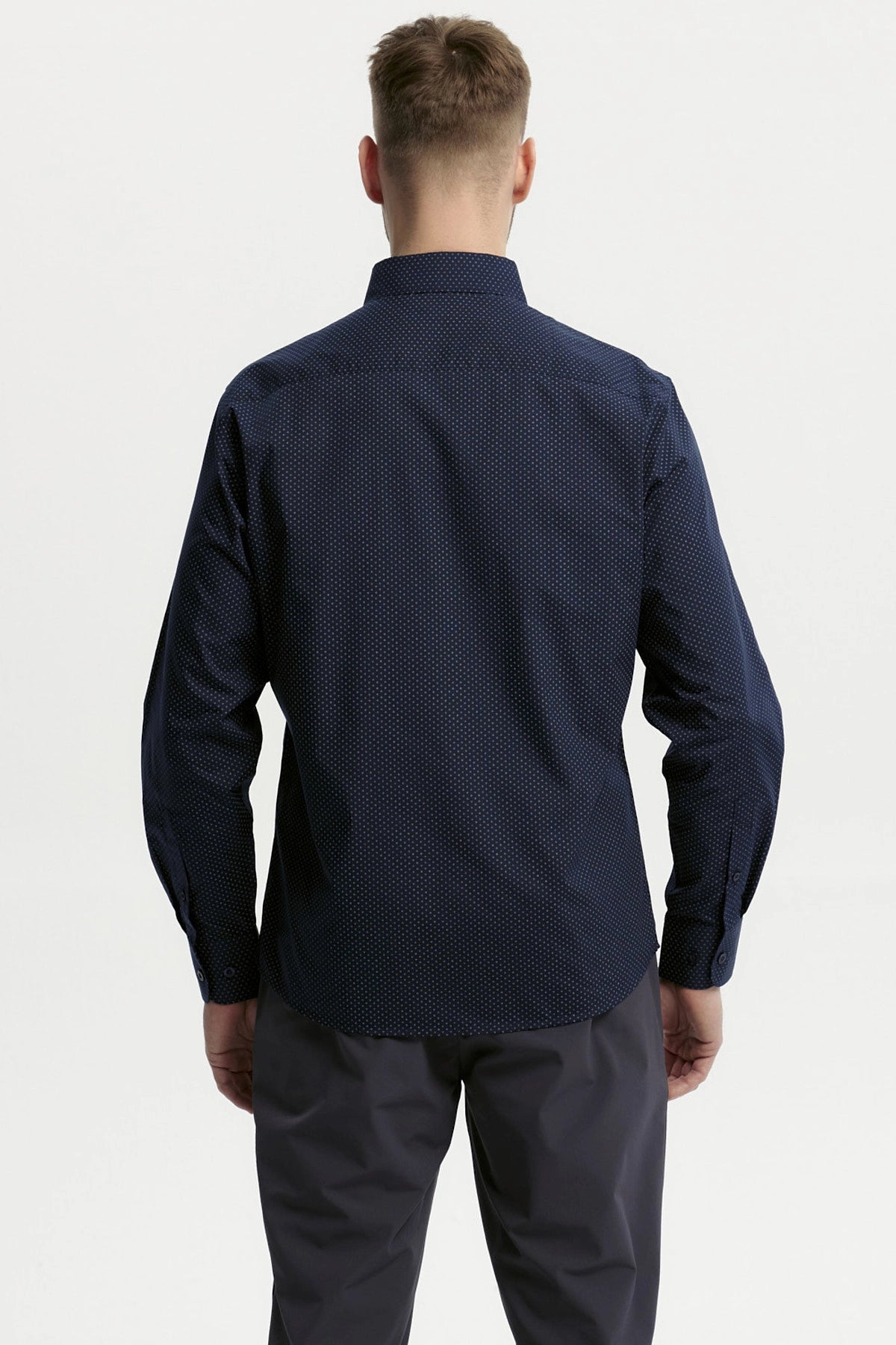 Camisa Hombre Fantasía Azul Marino