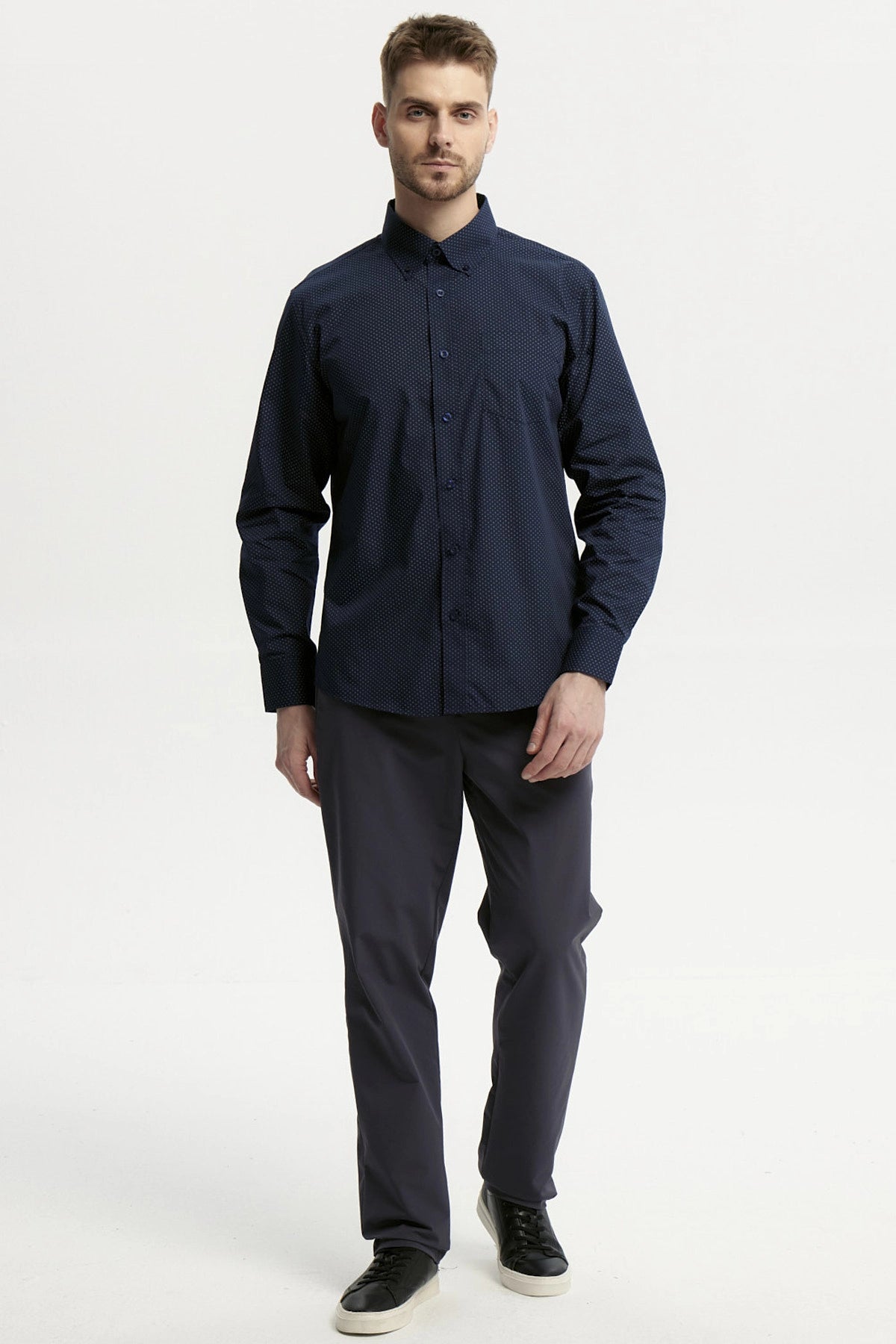 Camisa Hombre Fantasía Azul Marino