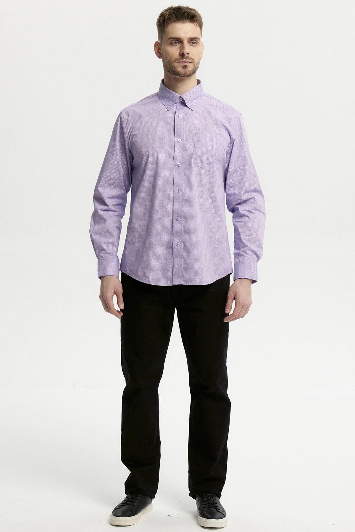 Camisa Hombre Fantasía Lila