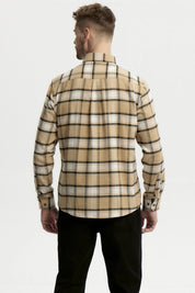 Camisa Hombre Franela Básica Camel