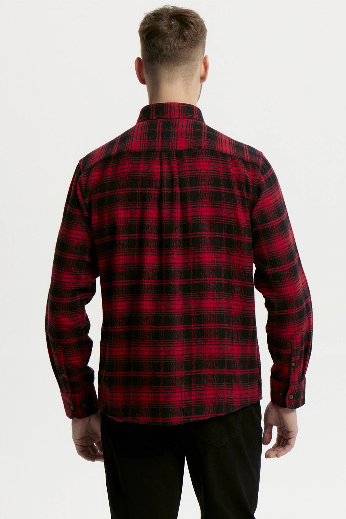 Camisa Hombre Franela Básica Rojo