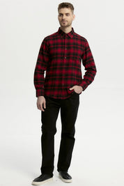 Camisa Hombre Franela Básica Rojo