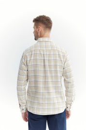 Camisa Hombre Franela Básica Beige