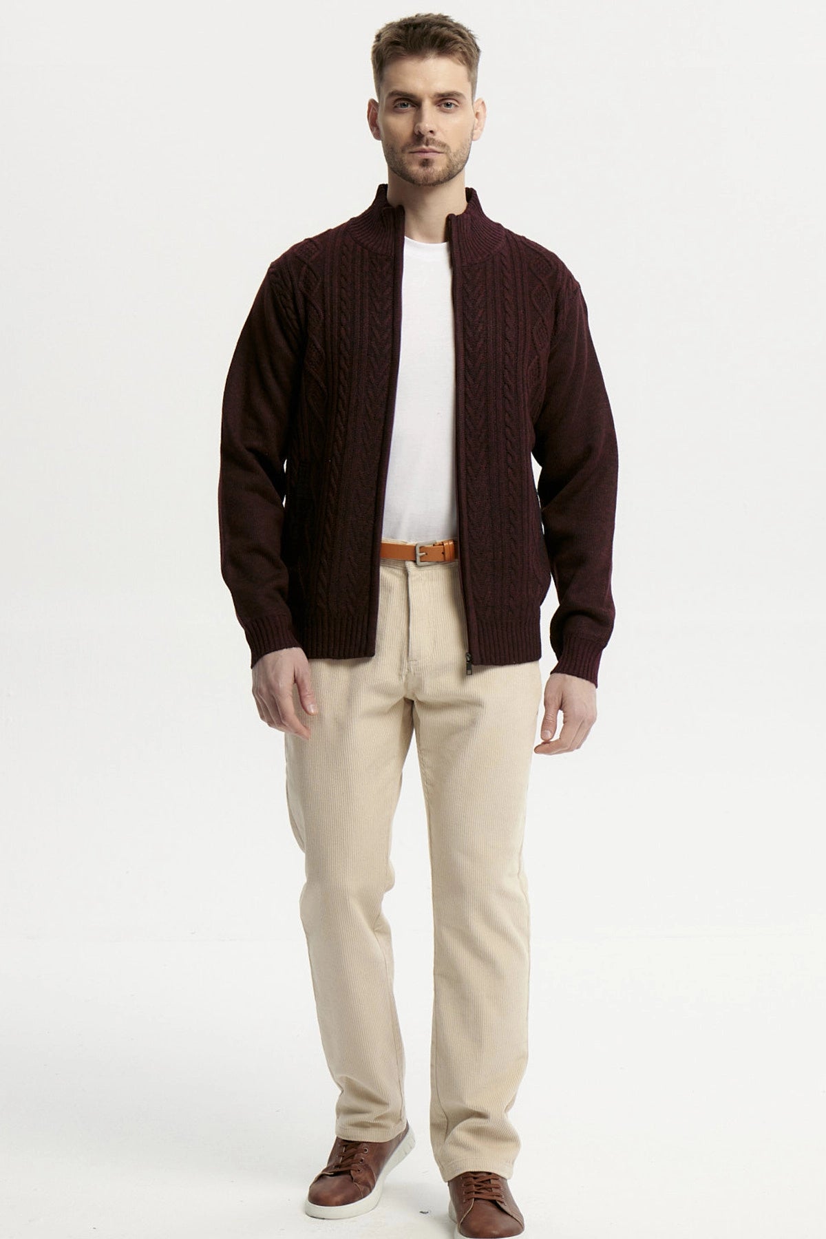 Pantalón Hombre Cotelé Beige