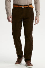 Pantalón Hombre Cotelé Café Oscuro