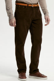 Pantalón Hombre Cotelé Café Oscuro