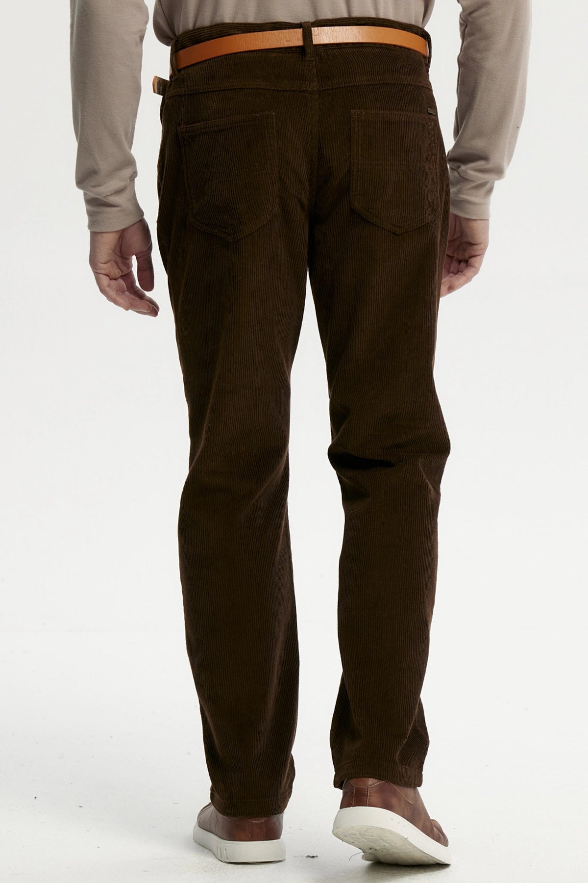 Pantalón Hombre Cotelé Café Oscuro