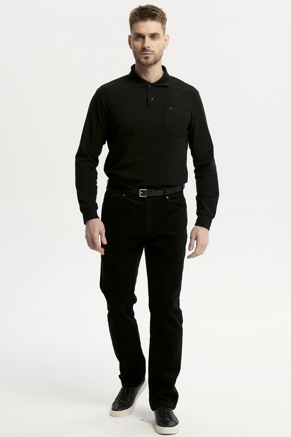 Pantalón Hombre Cotelé Negro