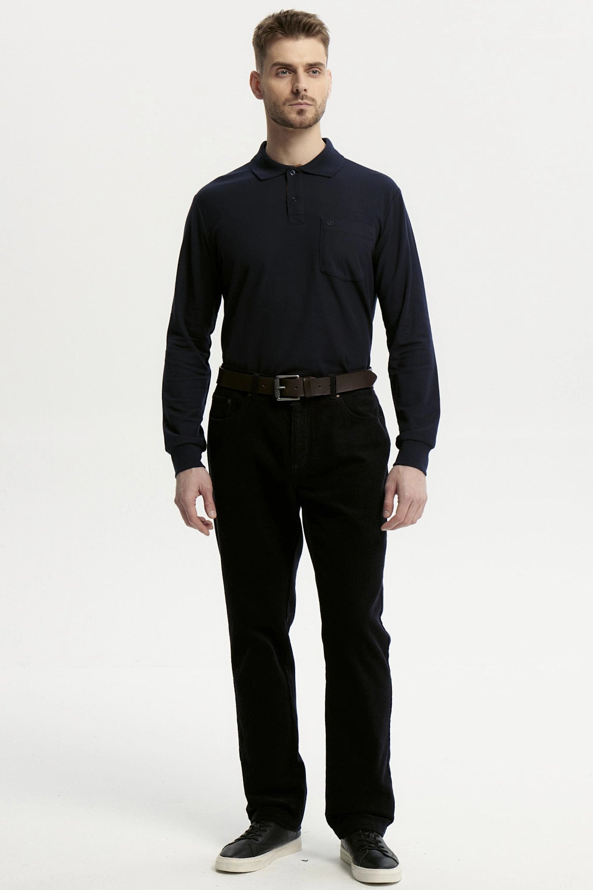 Pantalón Hombre Cotelé Azul Marino