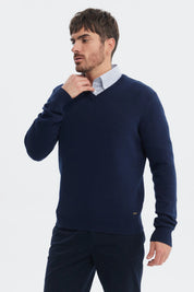 Sweater Hombre Básico Azul Marino