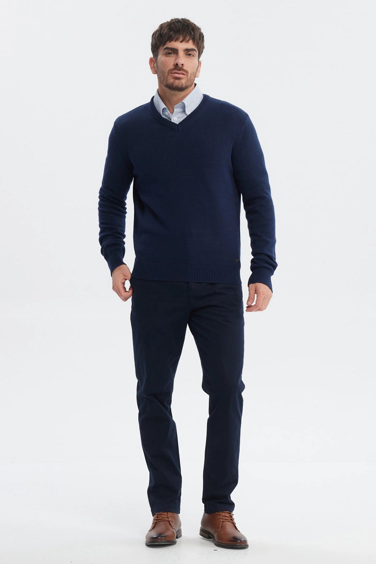 Sweater Hombre Básico Azul Marino