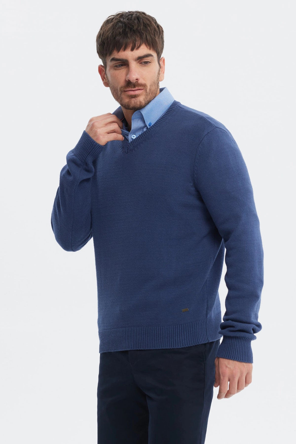 Sweater Hombre Básico Azul