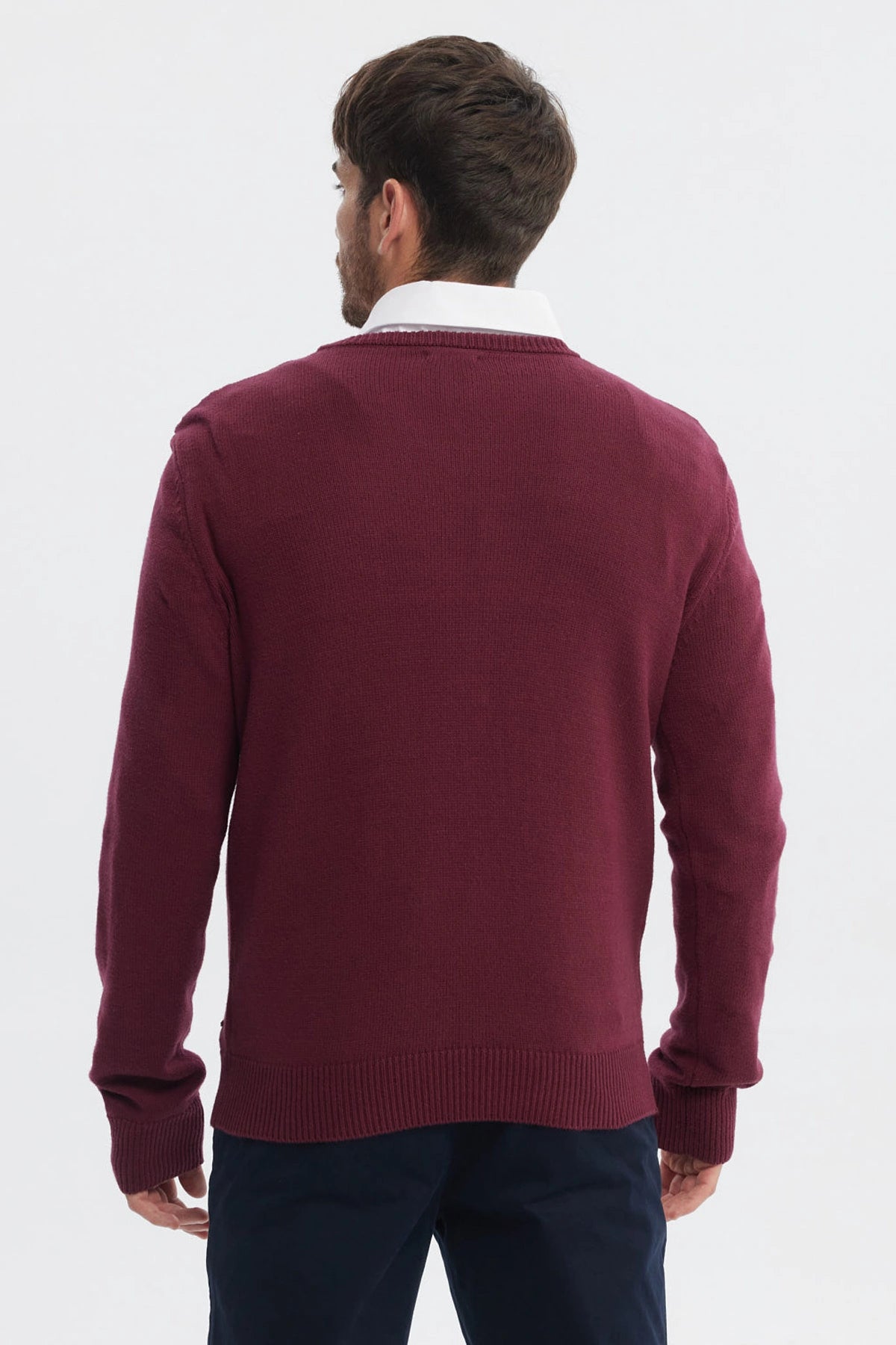 Sweater Hombre Básico Burdeo