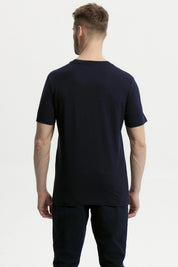 Polera Hombre Básica Con Bolsillo Azul Marino