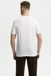 Polera Hombre Básica Con Bolsillo Blanco
