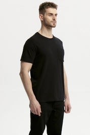 Polera Hombre Básica Con Bolsillo Negro