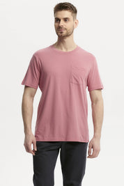 Polera Hombre Básica Con Bolsillo Palo Rosa